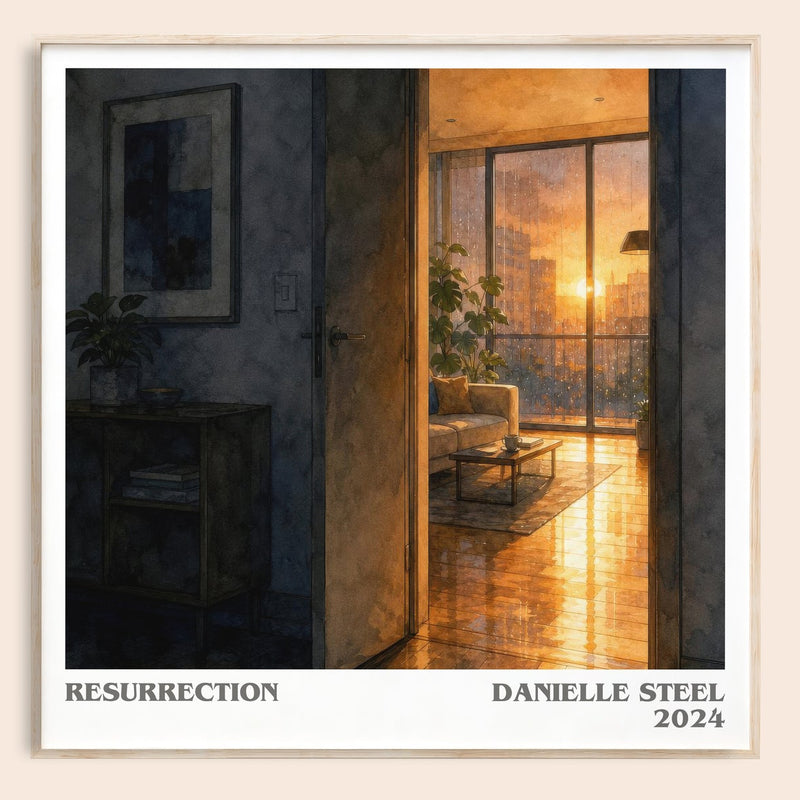 Resurrection literary book poster by Danielle Steel – framed literary art print