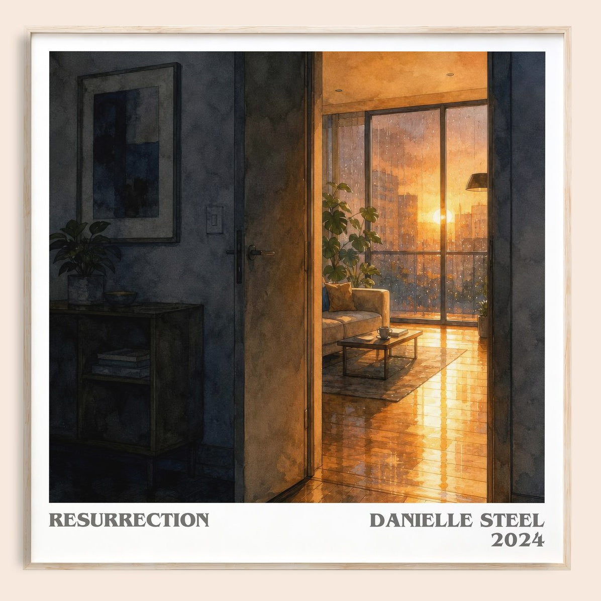 Resurrection Literary Art Print by Danielle Steel – square framed poster