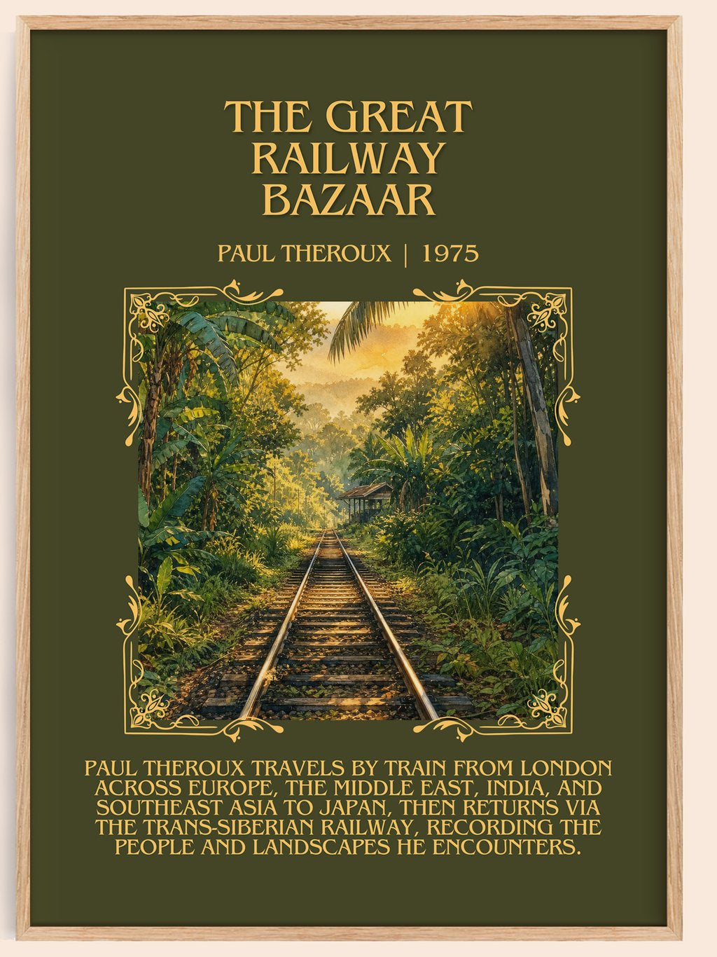 The Great Railway Bazaar Minimalist Book Poster by Paul Theroux – book poster