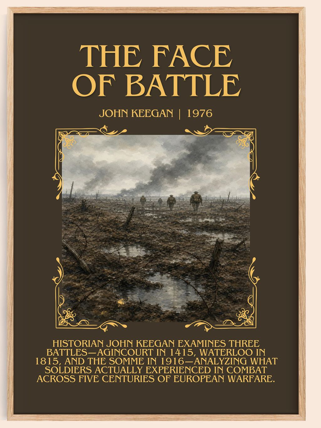 The Face of Battle Minimalist Book Poster by John Keegan – book poster