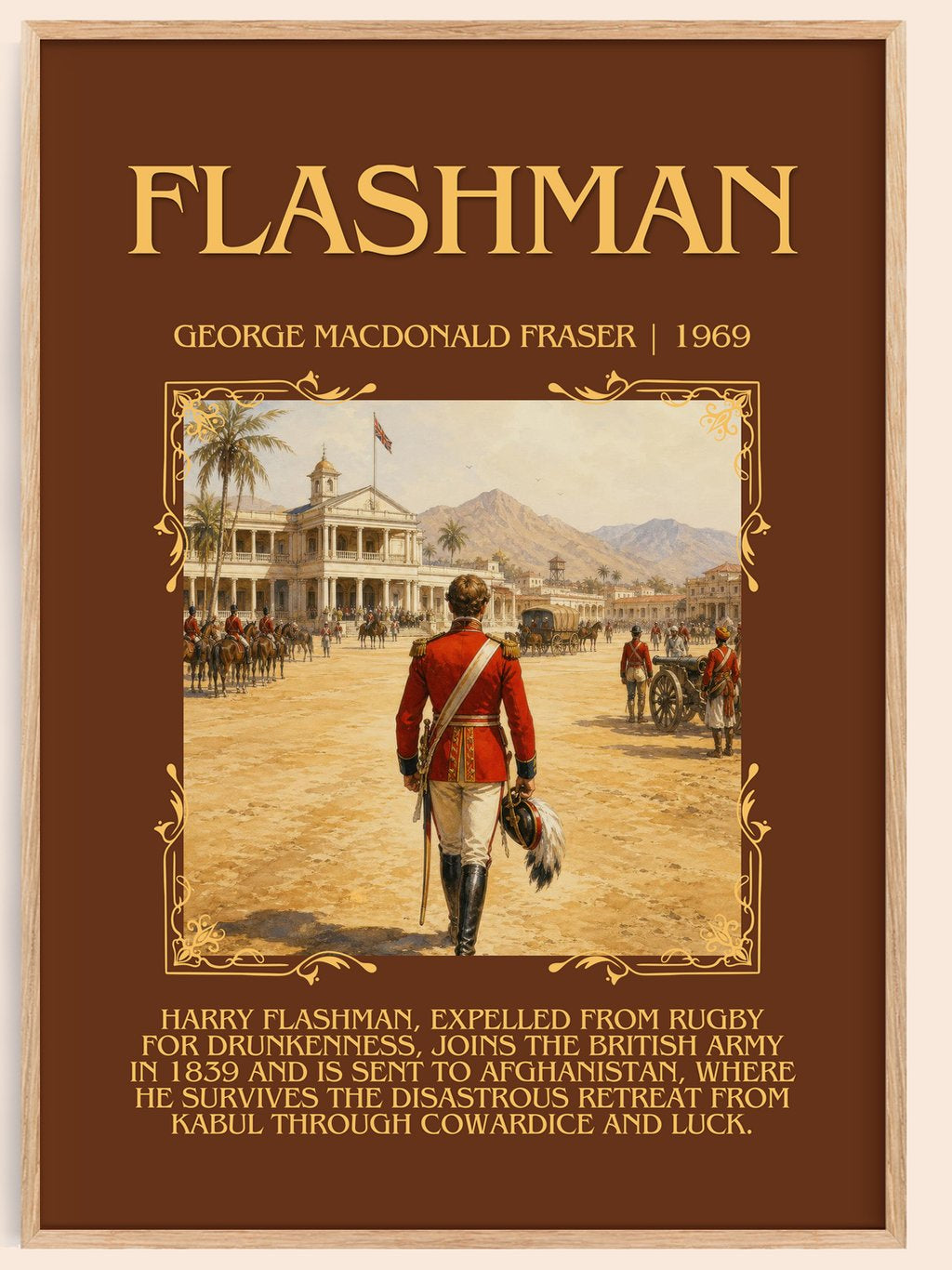 Flashman Minimalist Book Poster by George MacDonald Fraser – book poster