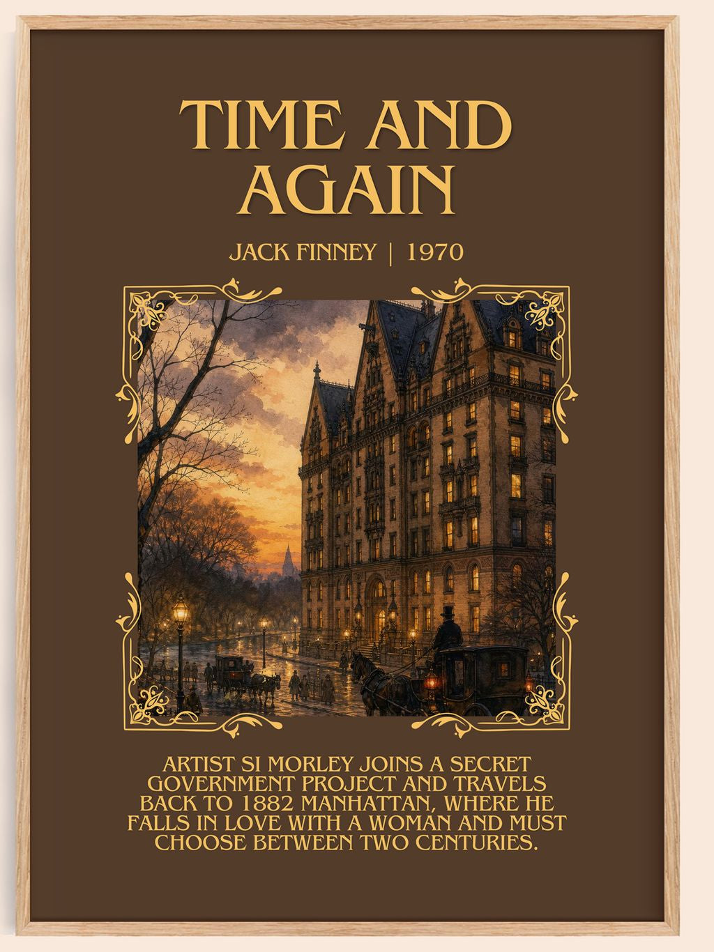 Time and Again Minimalist Book Poster by Jack Finney – book poster