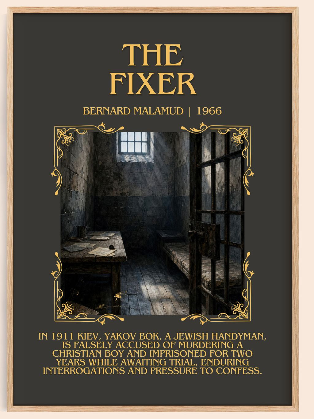 The Fixer Minimalist Book Poster by Bernard Malamud – book poster