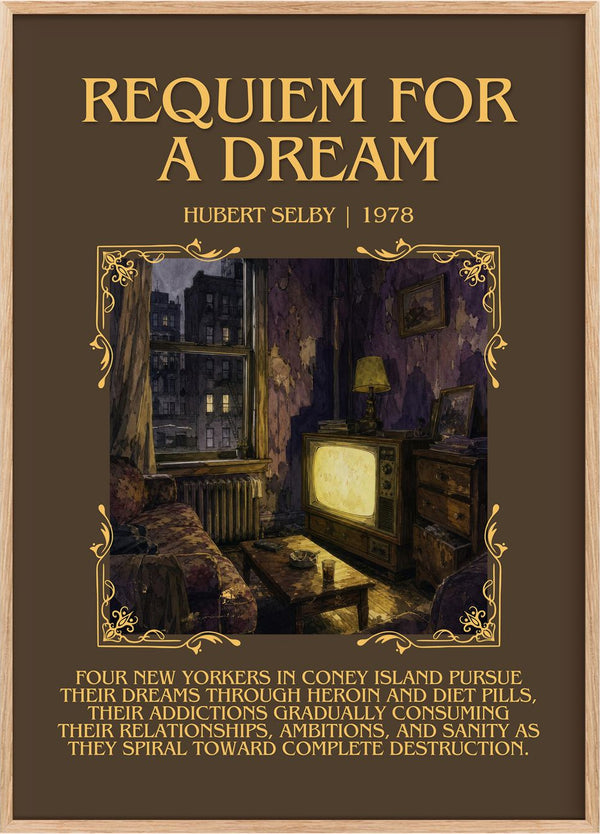 Requiem for a Dream Minimalist Book Poster by Hubert Selby