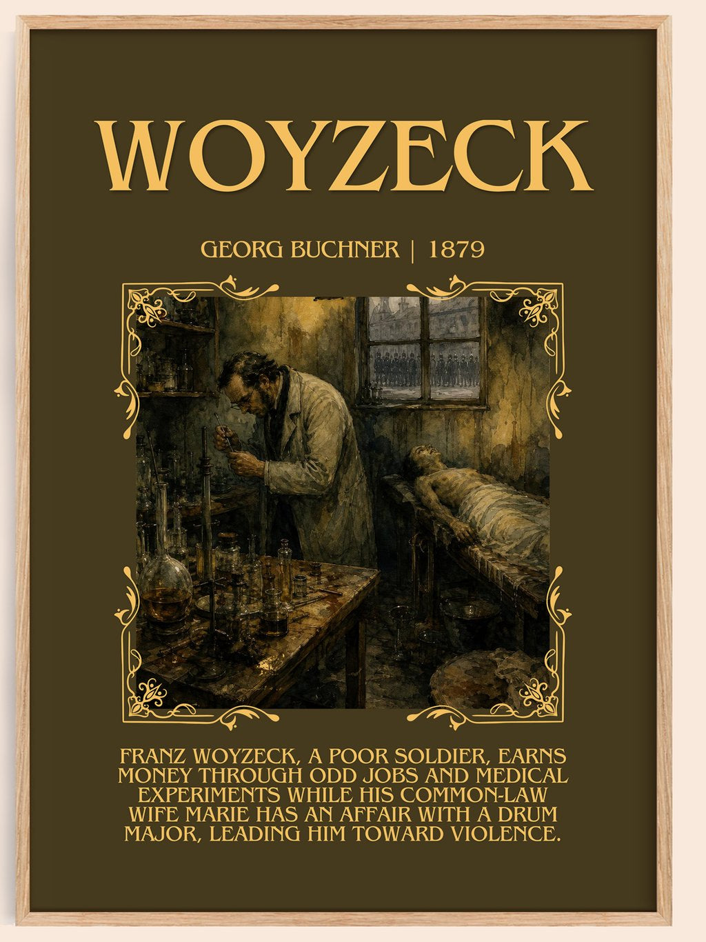 Woyzeck Minimalist Book Poster by Georg Buchner – book poster