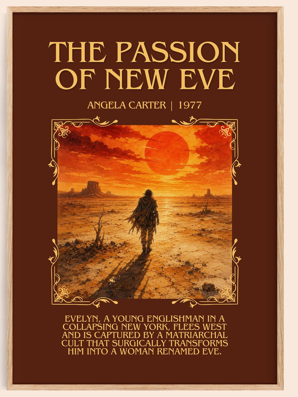 The Passion Of New Eve Minimalist Book Poster by Angela Carter – book poster
