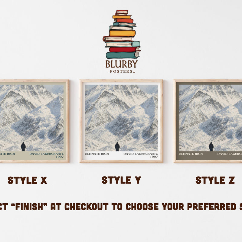Ultimate High literary print in frame leaning in hallway – non fiction wall art