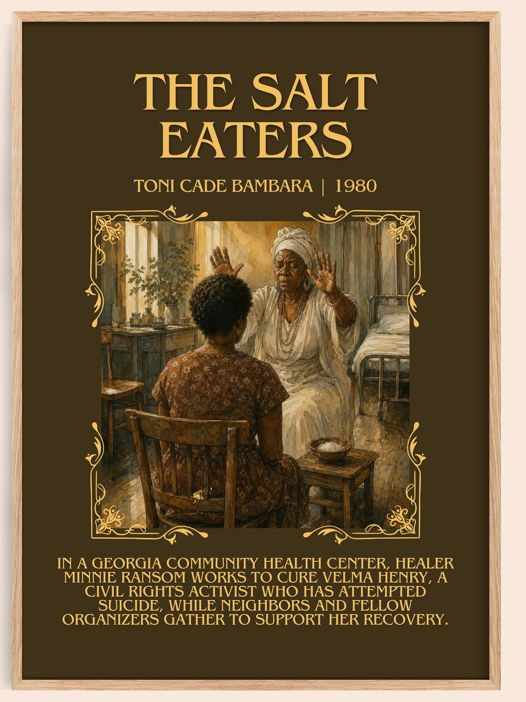 The Salt Eaters Minimalist Book Poster by Toni Cade Bambara – book poster