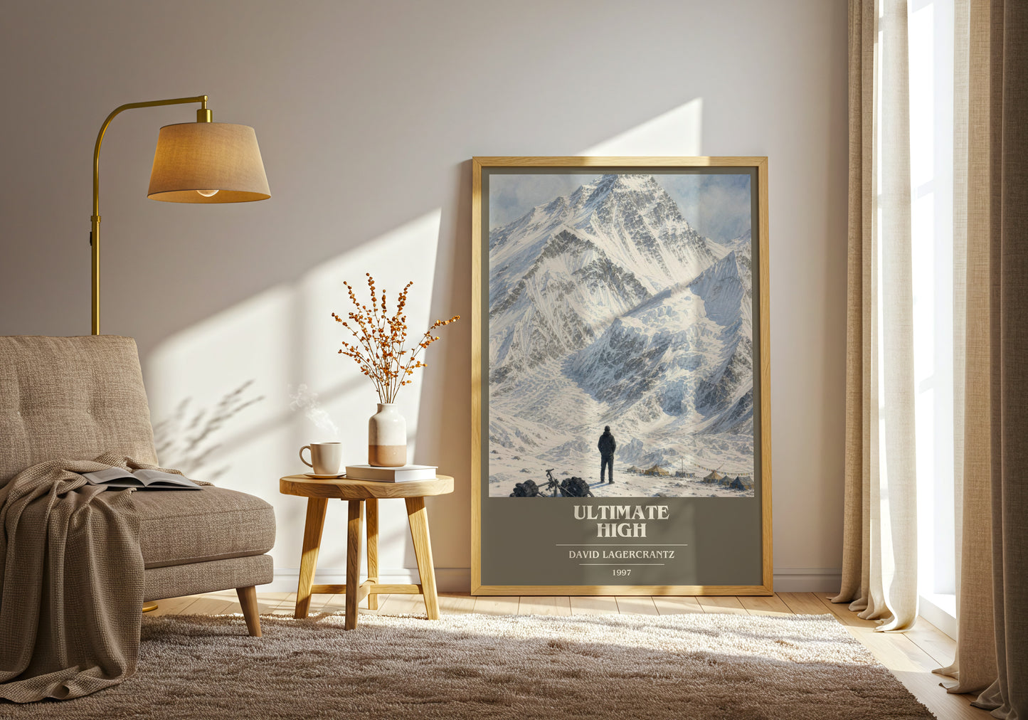 Ultimate High book cover print on bookshelf – David Lagercrantz fan gift