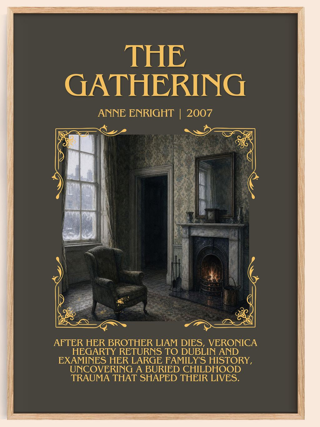 The Gathering Minimalist Book Poster by Anne Enright – book poster