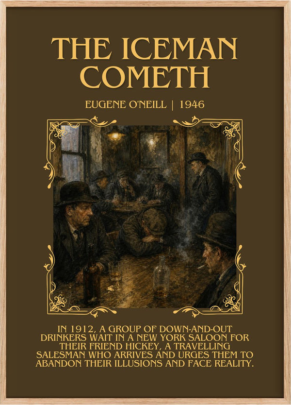 The Iceman Cometh Minimalist Book Poster by Eugene O'Neill