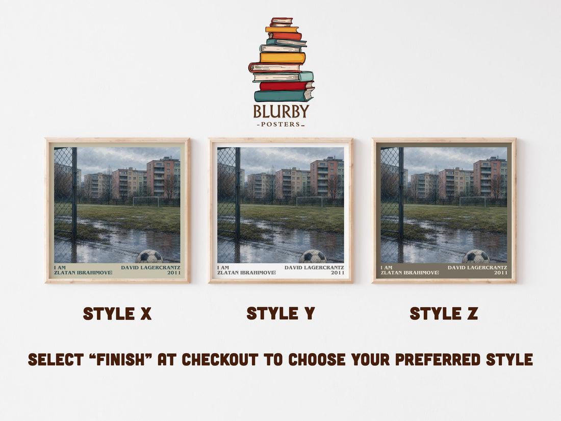 I Am Zlatan Ibrahimović literary print in frame leaning in hallway – memoir wall art (mockup)