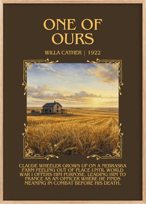 One of Ours Minimalist Book Poster by Willa Cather