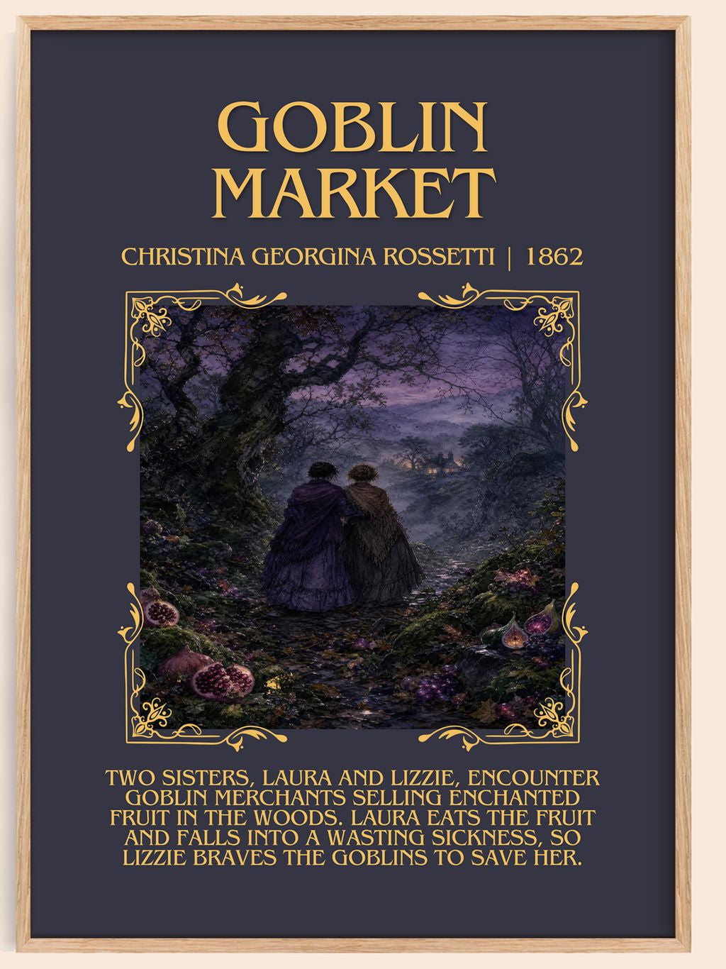 Goblin Market Minimalist Book Poster by Christina Georgina Rossetti – book poster