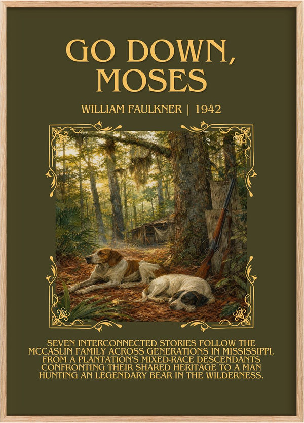 Go Down, Moses Minimalist Book Poster by William Faulkner