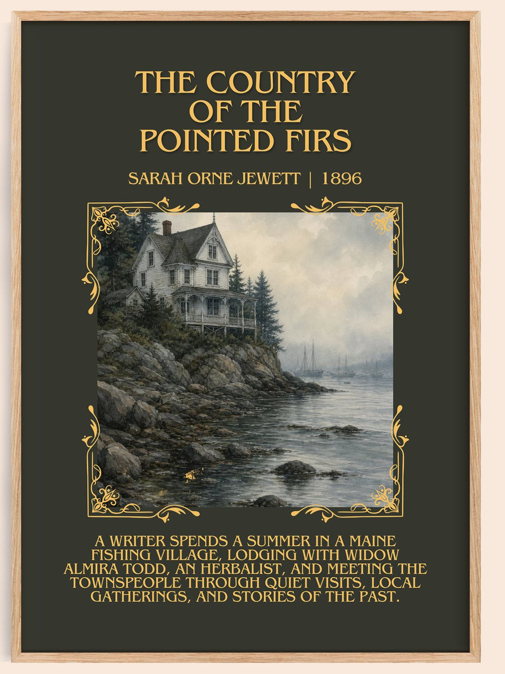 Country of the Pointed Firs Minimalist Book Poster by S. Jewett – book poster