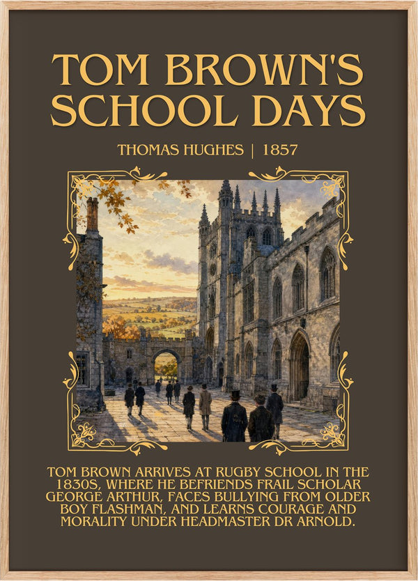Tom Brown's School Days Minimalist Book Poster by Thomas Hughes