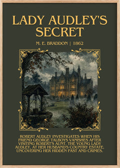 Lady Audley's Secret Minimalist Book Poster by M. E. Braddon