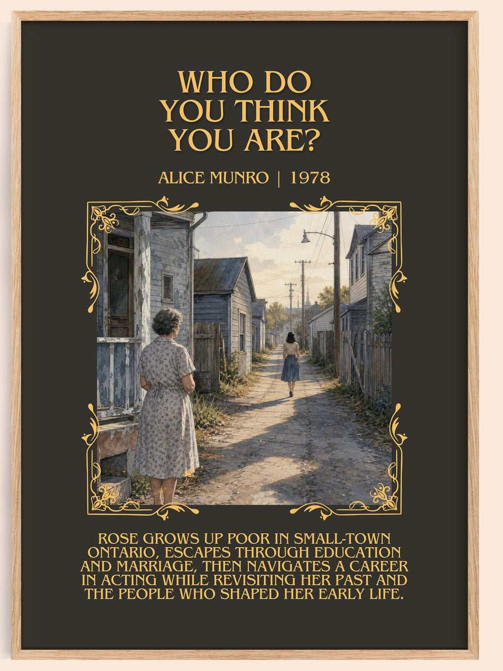Who Do You Think You Are? Minimalist Book Poster by Alice Munro – book poster