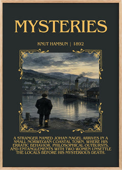 Mysteries Minimalist Book Poster by Knut Hamsun