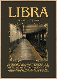 Libra Minimalist Book Poster by Don DeLillo