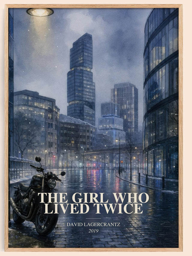 Girl Who Lived Twice Book Watercolour Illustration by D. Lagercrantz