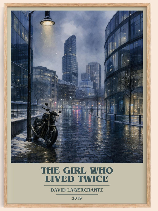 The Girl Who Lived Twice Book Cover Poster by David Lagercrantz