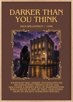 Darker Than You Think Minimalist Book Poster by Jack Williamson