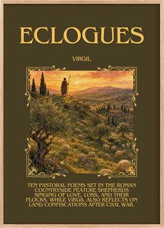 Eclogues Minimalist Book Poster by Virgil