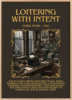 Loitering With Intent Minimalist Book Poster by Muriel Spark