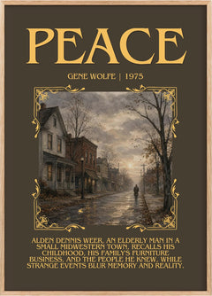 Peace Minimalist Book Poster by Gene Wolfe