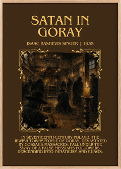 Satan In Goray Minimalist Book Poster by Isaac Bashevis Singer
