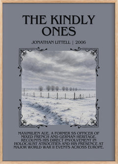 The Kindly Ones Minimalist Book Poster by Jonathan Littell