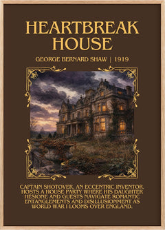 Heartbreak House Minimalist Book Poster by George Bernard Shaw