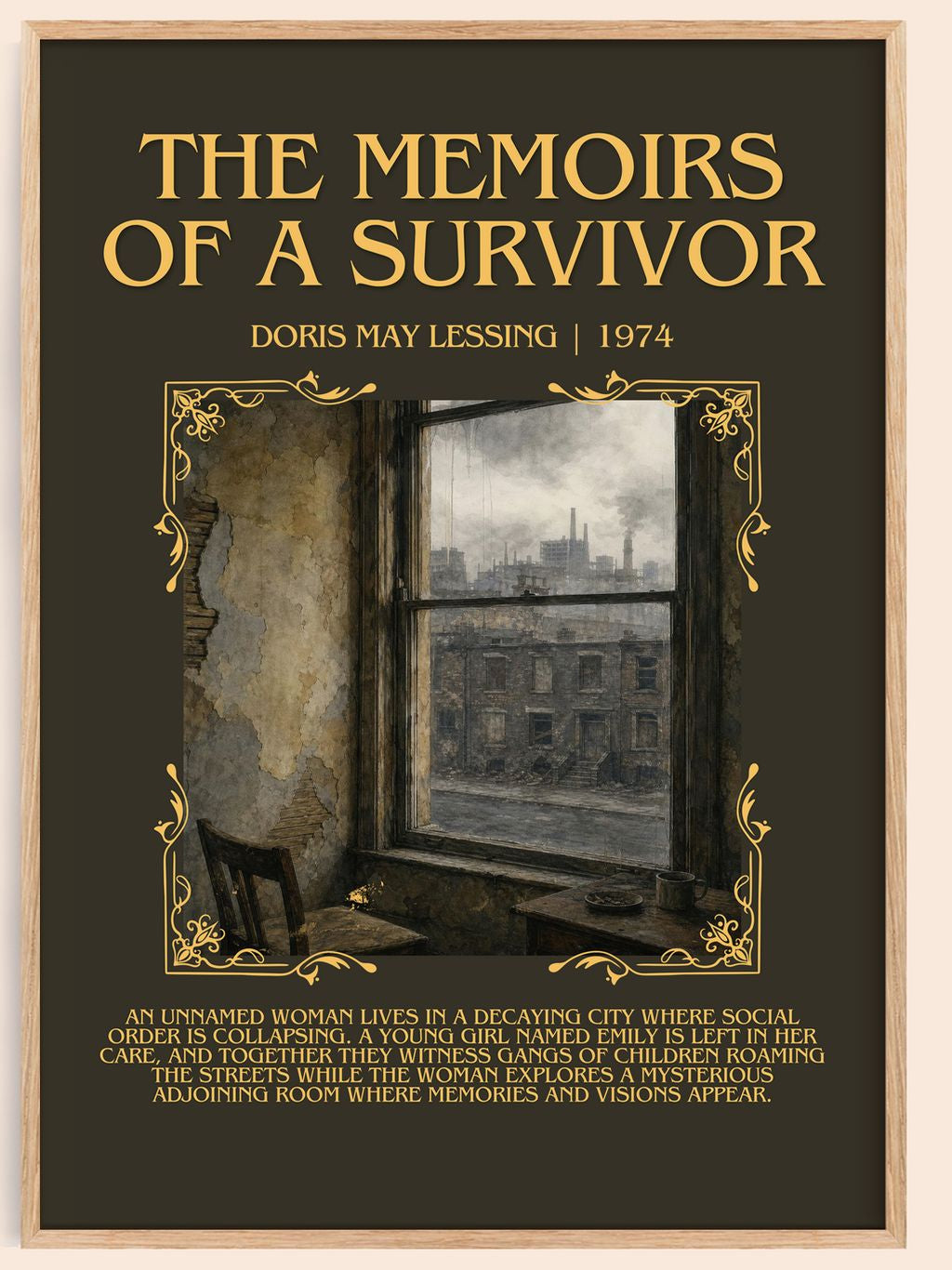 The Memoirs of a Survivor Minimalist Book Poster by Doris May Lessing – book poster