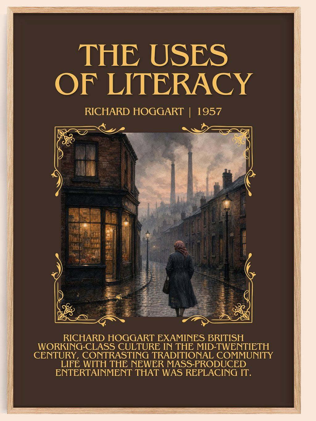 The Uses of Literacy Minimalist Book Poster by Richard Hoggart – book poster