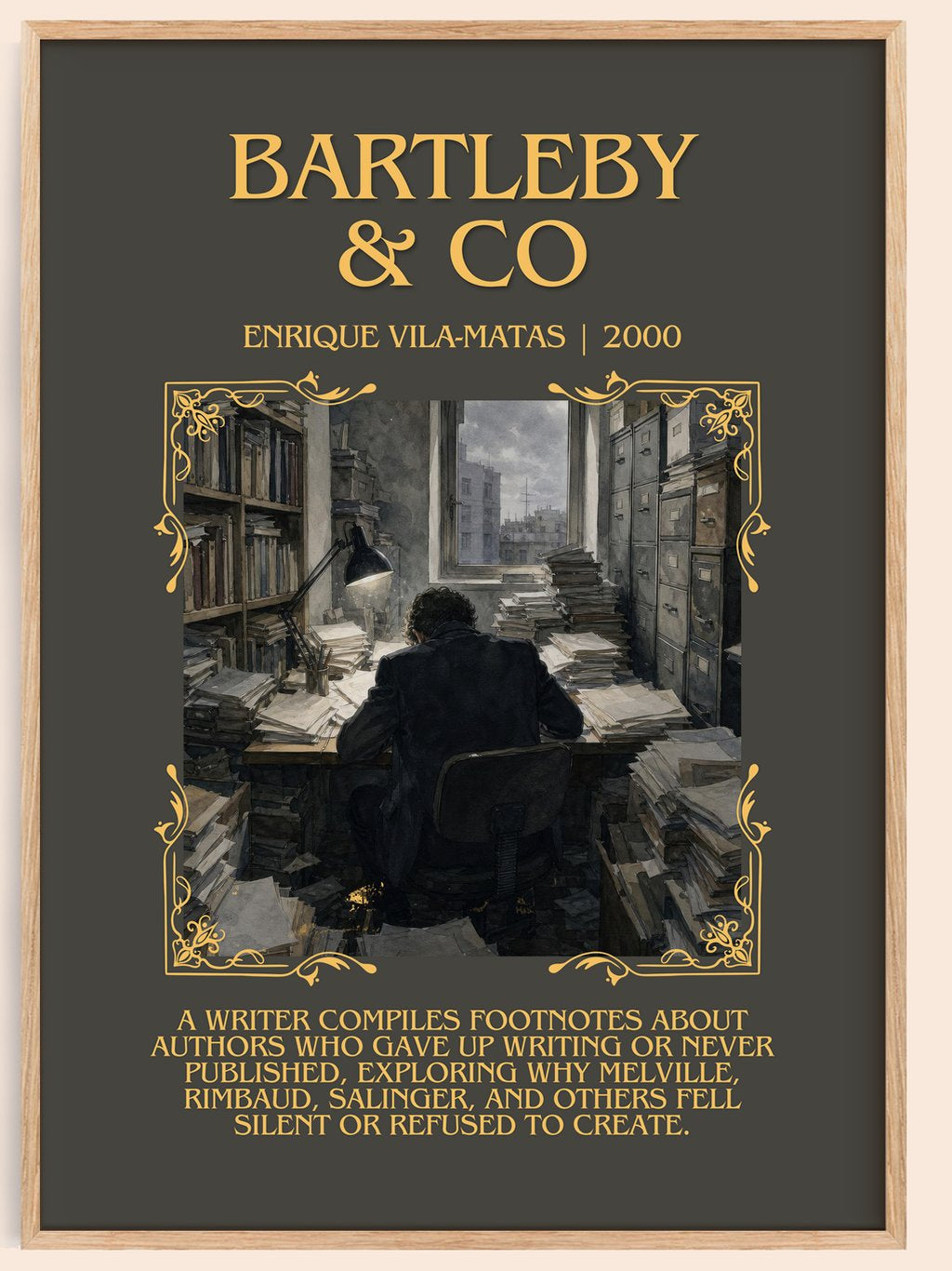Bartleby & Co Minimalist Book Poster by Enrique Vila-Matas – book poster