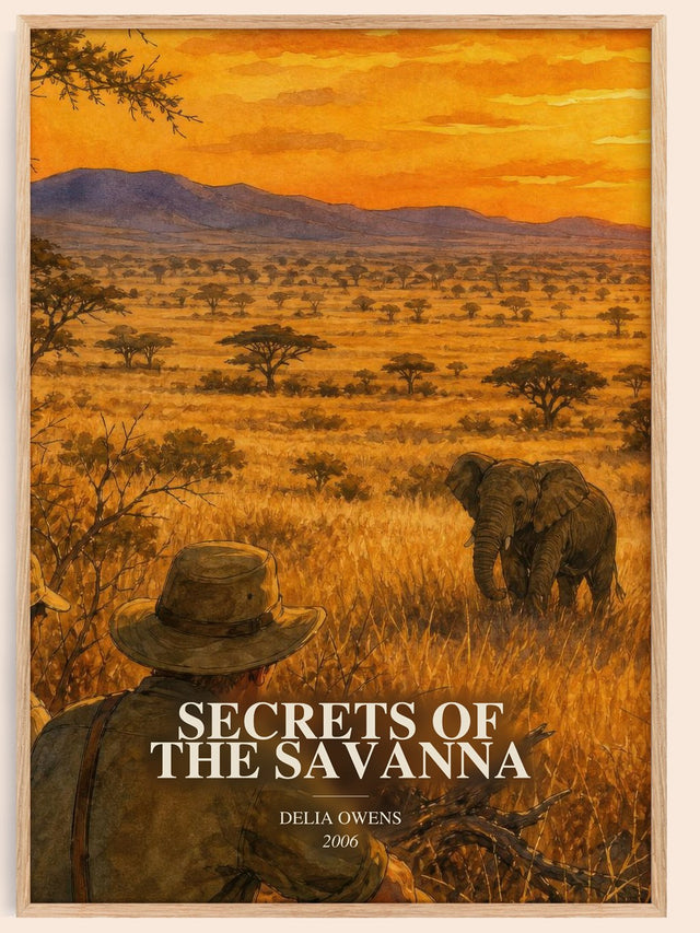 Secrets Of The Savanna Book Watercolour Illustration by Delia Owens