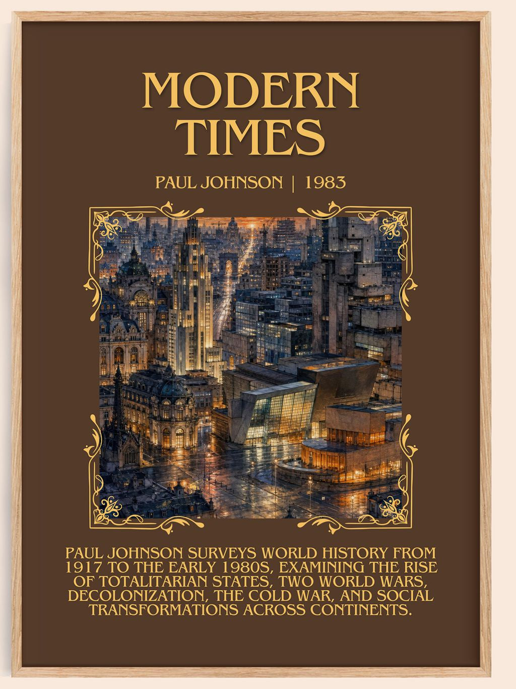 Modern Times Minimalist Book Poster by Paul Johnson – book poster