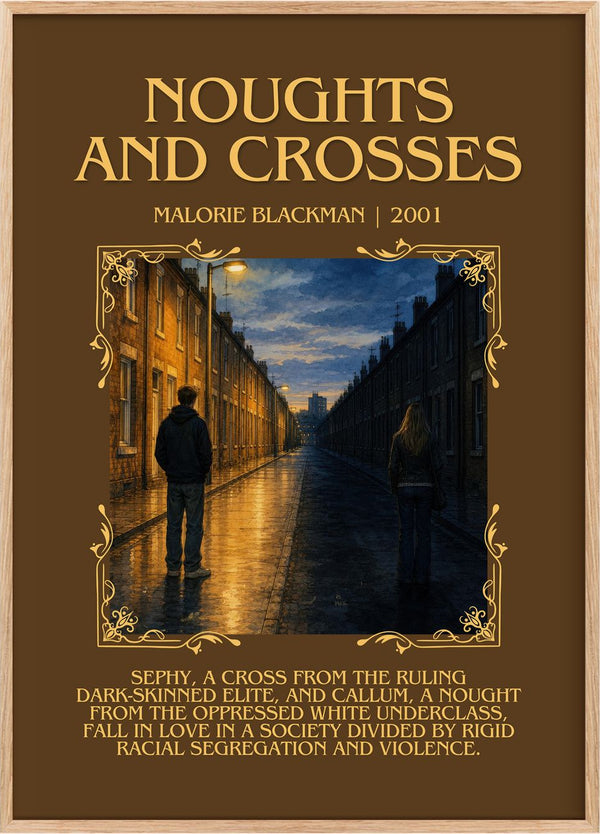 Noughts and Crosses Minimalist Book Poster by Malorie Blackman