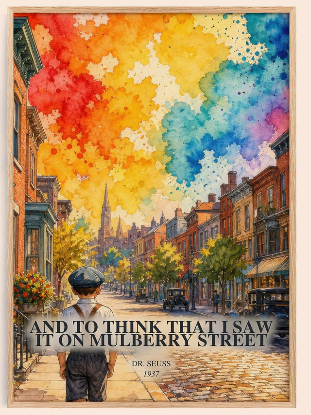 And To Think That I Saw It On Mulberry Street Book Watercolour