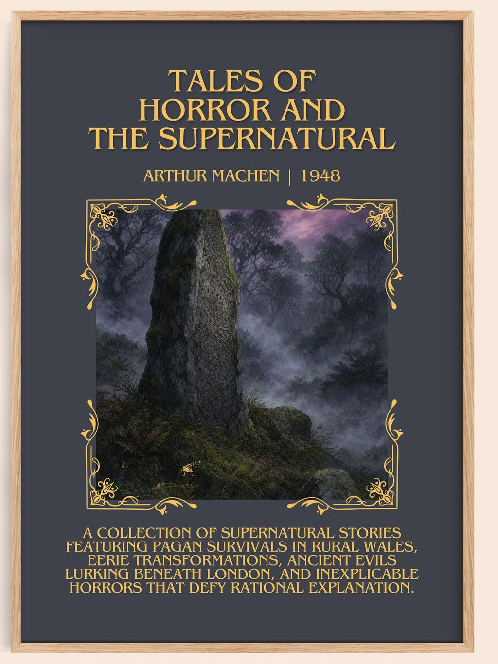 Tales Of Horror And The Supernatural Minimalist Book Poster by Arthur Machen – book poster