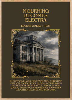 Mourning Becomes Electra Minimalist Book Poster by Eugene O'Neill