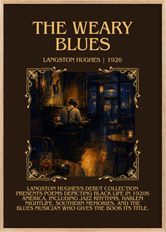 The Weary Blues Minimalist Book Poster by Langston Hughes