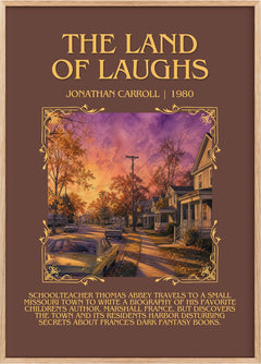 The Land Of Laughs Minimalist Book Poster by Jonathan Carroll