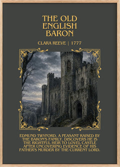 The Old English Baron Minimalist Book Poster by Clara Reeve