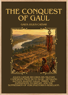 The Conquest Of Gaul Minimalist Book Poster by Gaius Julius Caesar