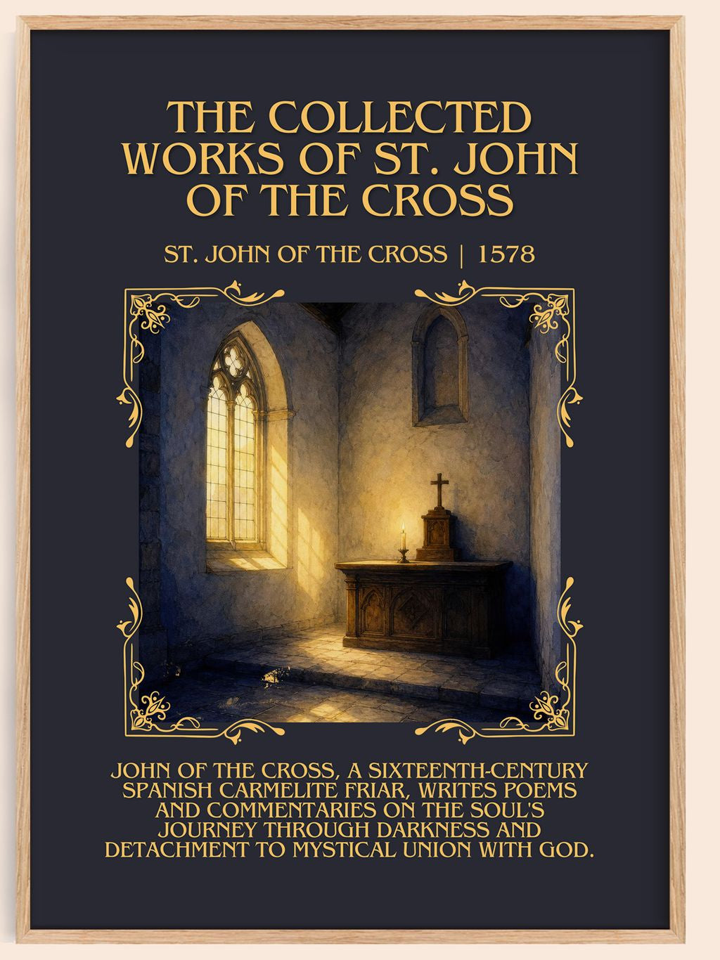 The Collected Works of St. John of the Cross Minimalist Book Poster by St. John of the Cross – book poster