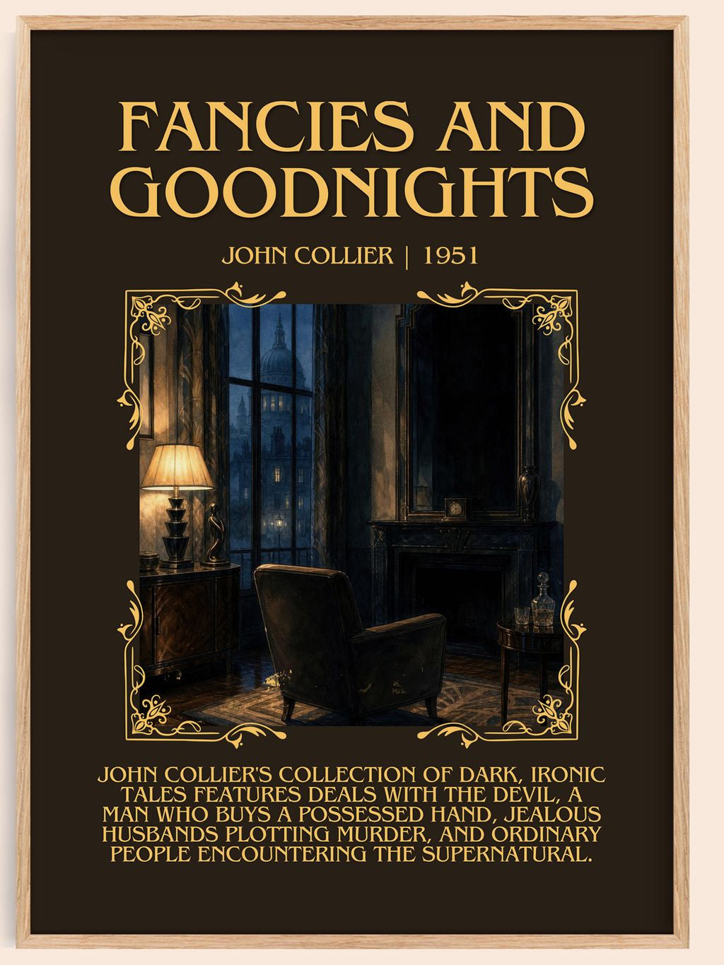 Fancies And Goodnights Minimalist Book Poster by John Collier – book poster