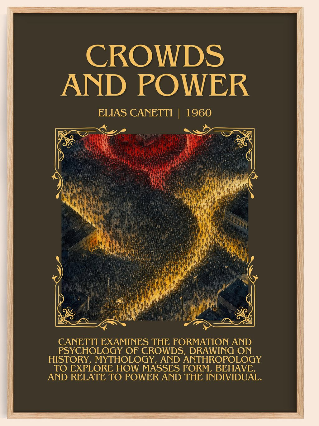 Crowds And Power Minimalist Book Poster by Elias Canetti – book poster